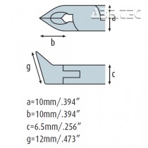 Šikmé štípací kleště s rovnou hlavou 3512HS22 s malou fasetou