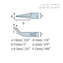Úchopové kleště špičaté 4913HS02 velmi dlouhé a silné čelisti, bez pružiny, hladké