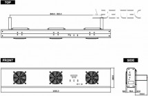 Programovatelný nadhlavní ionizátor SOB-3S - nákres