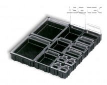 Zásobník na součástky SNAPBOX 1, 20x28x20mm, černé víko