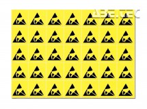 Lepicí štítky - základní ESD symbol, 20x20mm, 35ks/list