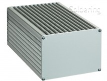 Gie-Tec - Přístrojová krabička, europouzdro se žebrováním EKG2, hliníkové, 168 x 110 x 79 mm