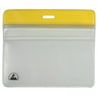 DESCO Europe - ESD visačka na jmenovku, bez klipu, se zipem, 102x86mm, horizontální, 35017