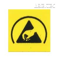 ABE.TEC výroba - Lepicí štítky - ESD symbol s polokruhem, 12x12mm, 56ks/list