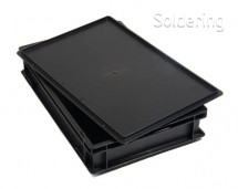 OEM PR - Víko pro ESD přepravku Newbox StaticTec, bez pantů, 400x300mm