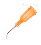 OEM PR - Dávkovací jehla DispensTec, kovová zahnutá 45°, 23G, 0,33mm, 12,7mm, oranžová, 50ks/bal