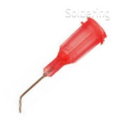 OEM PR - Dávkovací jehla DispensTec, kovová zahnutá 45°, 25G, 0,25mm, 12,7mm, červená, 50ks/bal