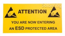 OEM PR - Výstražný štítek StaticTec, "YOU ARE ENTERING AN ESD AREA", 150x300mm