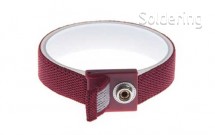 OEM PR - Uzemňovací náramek StaticTec, antialergický, vínový, 10mm